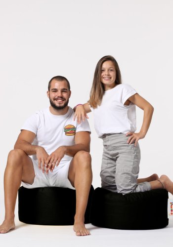 NORDVÄRK Rund udendrs skkestol - sort polyester