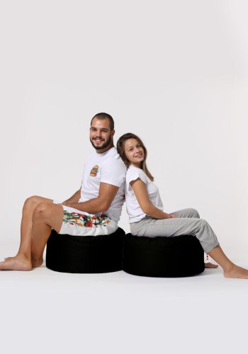 NORDVÄRK Rund udendrs skkestol - sort polyester