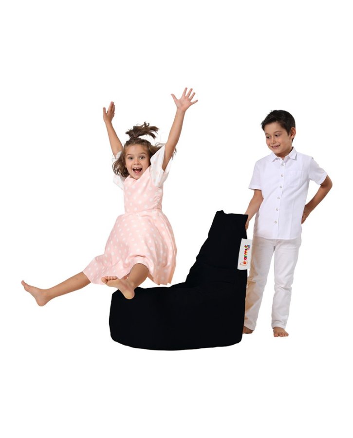 NORDVÄRK Baton udendrs skkestol til brn - sort polyester