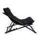 NORDVÄRK udendrs liggestol, m. sort hynde, justerbar rygln - sort metal