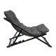 NORDVÄRK udendrs liggestol, m. mrkegr hynde, justerbar rygln - sort metal