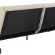 ACT NORDIC Caix sovesofa, m. click & clack, delt rygln, syninger - beige stof og sort stl (198x95)