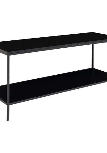 HOUSE NORDIC Vita TV-bnk, m. hylde - sort melamin og sort stl (100x36)