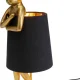KARE DESIGN Animal Rabbit bordlampe - sort linnedhr og guld polyresin/stl (H:50cm)