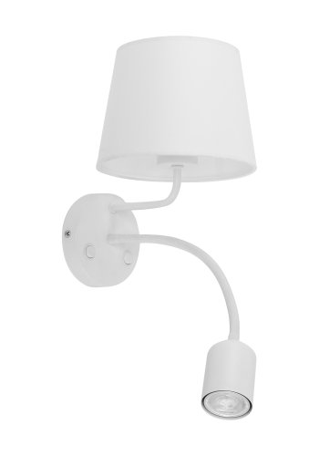 TK Maja vglampe - hvid stof og hvid metal