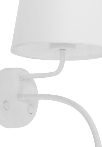 TK Maja vglampe - hvid stof og hvid metal