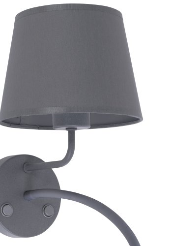 TK Maja vglampe - gr stof og gr metal