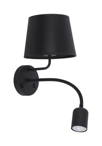 TK Maja vglampe - sort stof og sort metal