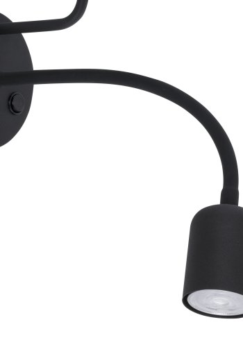 TK Maja vglampe - sort stof og sort metal