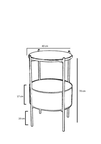 NORDVÄRK 1029 Sidebord, SortEgetr