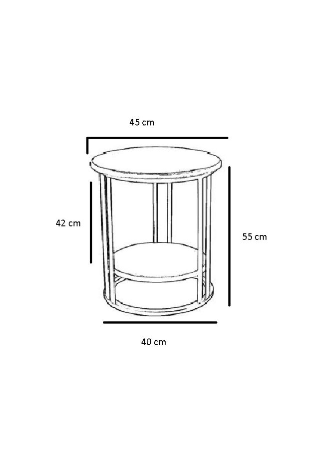 NORDVÄRK 1035 Sidebord, guldEgetr