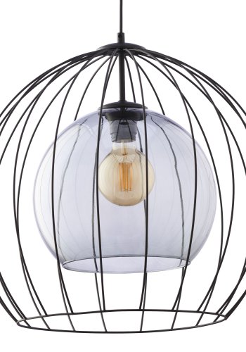 TK Universo loftlampe 500 - grafit glas og sort metal