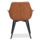 HOUSE OF SANDER Signe spisebordsstol, m. armln - cognacfarvet PU lder m. sorte ben