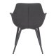 HOUSE OF SANDER Signe spisebordsstol, m. armln - antracitgr imiteret ruskind og stl