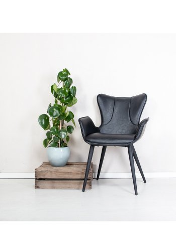 HOUSE OF SANDER Mist spisebordsstol, m. armln - sort kunstlder m. sorte ben