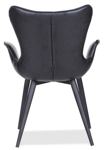 HOUSE OF SANDER Mist spisebordsstol, m. armln - sort kunstlder m. sorte ben
