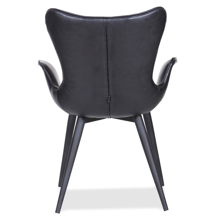 HOUSE OF SANDER Mist spisebordsstol, m. armln - sort kunstlder m. sorte ben