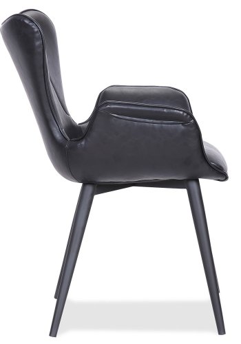 HOUSE OF SANDER Mist spisebordsstol, m. armln - sort kunstlder m. sorte ben