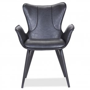 HOUSE OF SANDER Mist spisebordsstol, m. armln - sort kunstlder m. sorte ben