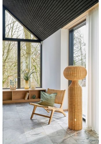 VILLA COLLECTION Lyng lysestage, til 4 kronelys - sand polyresin (21x21)