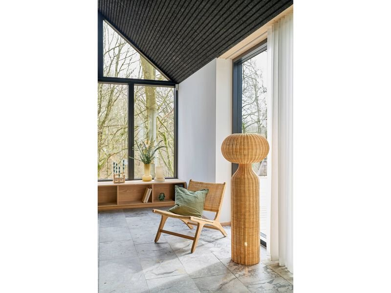 VILLA COLLECTION Lyng lysestage, til 4 kronelys - sand polyresin (21x21)