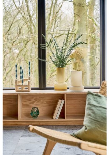 VILLA COLLECTION Lyng lysestage, til 4 kronelys - sand polyresin (21x21)