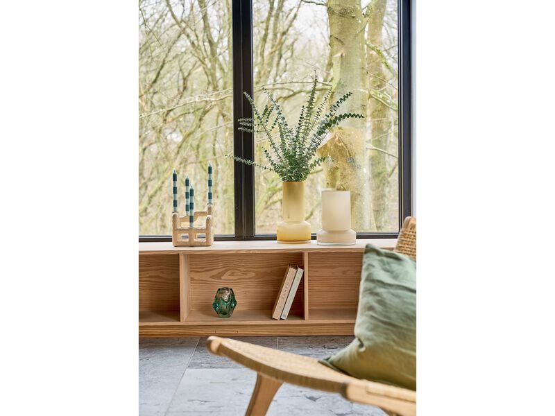 VILLA COLLECTION Lyng lysestage, til 4 kronelys - sand polyresin (21x21)