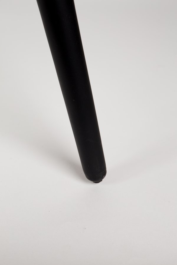 WHITE LABEL LIVING Leo skrivebord, m. 2 skuffer - brun teaktr og sort metal (113x55,5)