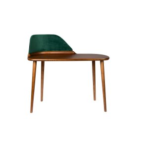 DUTCHBONE Finn skrivebord, rektangulr - polyester og brun asketr (110x57)