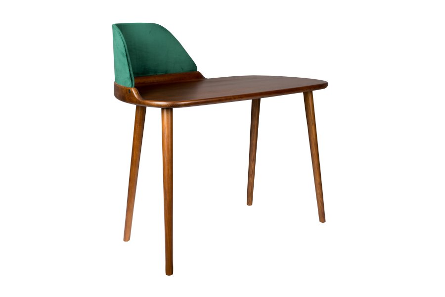 DUTCHBONE Finn skrivebord, rektangulr - polyester og brun asketr (110x57)