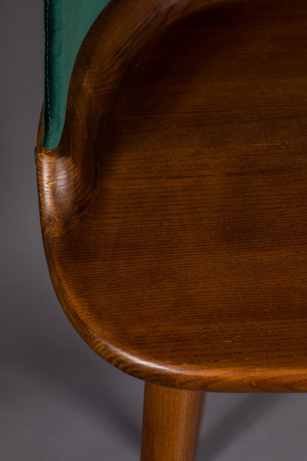 DUTCHBONE Finn skrivebord, rektangulr - polyester og brun asketr (110x57)