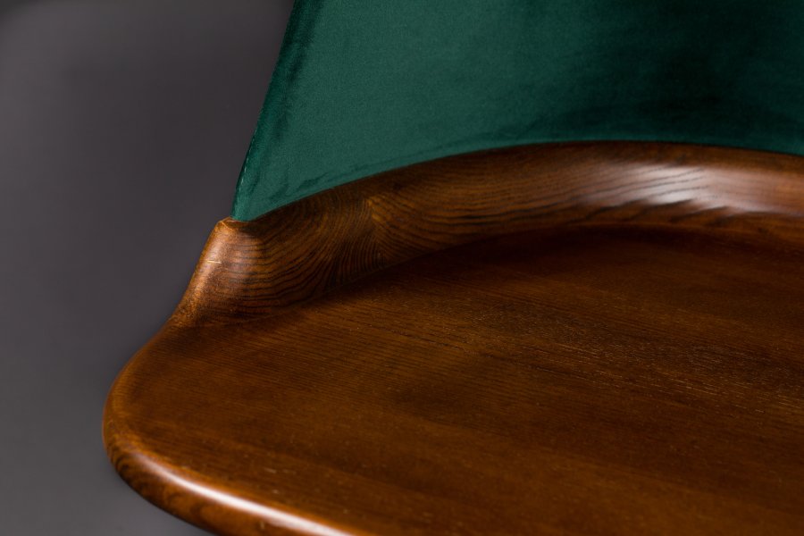 DUTCHBONE Finn skrivebord, rektangulr - polyester og brun asketr (110x57)