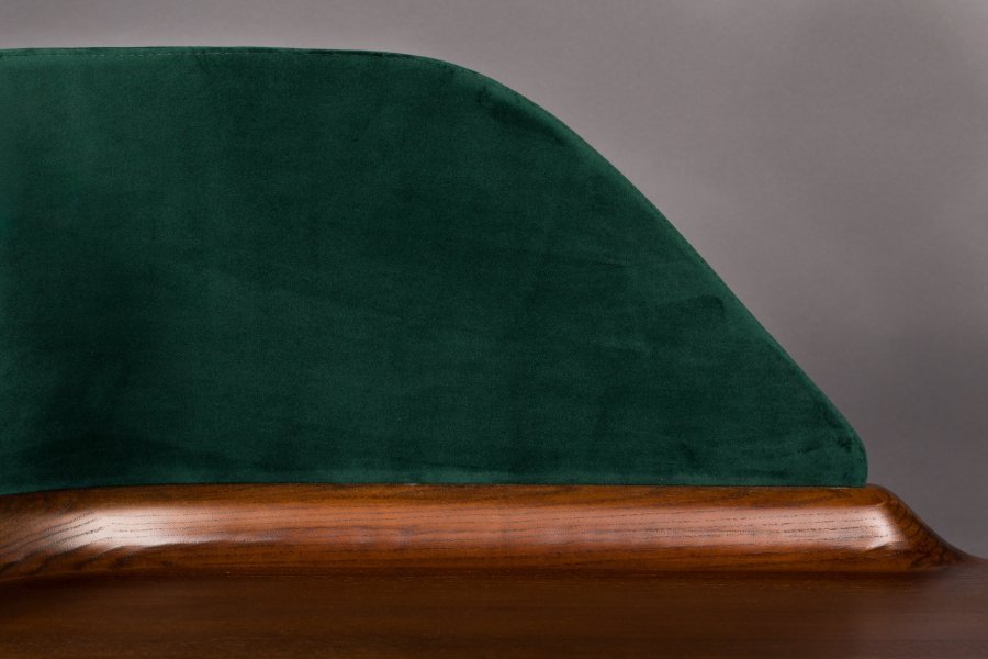 DUTCHBONE Finn skrivebord, rektangulr - polyester og brun asketr (110x57)