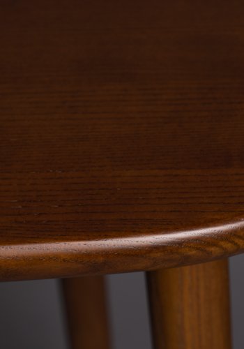 DUTCHBONE Finn skrivebord, rektangulr - polyester og brun asketr (110x57)