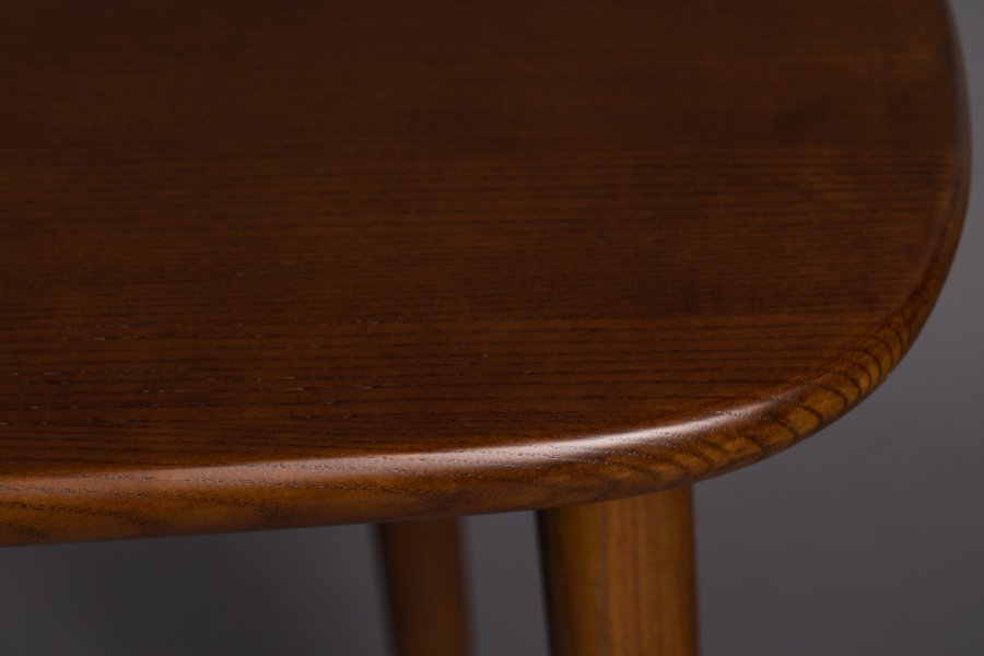 DUTCHBONE Finn skrivebord, rektangulr - polyester og brun asketr (110x57)