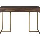 DUTCHBONE Klasse konsolbord, m. 2 skuffer - brun tr og guld stl (120x45)