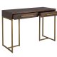 DUTCHBONE Klasse konsolbord, m. 2 skuffer - brun tr og guld stl (120x45)