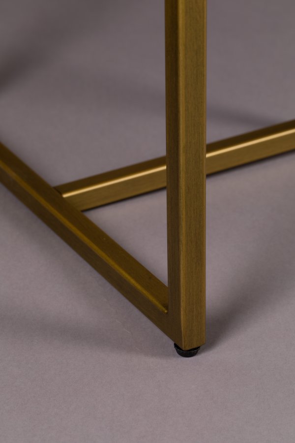 DUTCHBONE Klasse konsolbord, m. 2 skuffer - brun tr og guld stl (120x45)