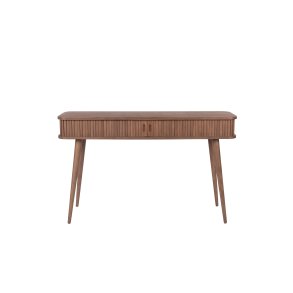 ZUIVER Barbier konsolbord, m. 2 skydelger - brun valnddefinér og gummitr (120x35)