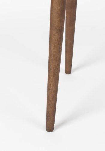 ZUIVER Barbier konsolbord, m. 2 skydelger - brun valnddefinér og gummitr (120x35)