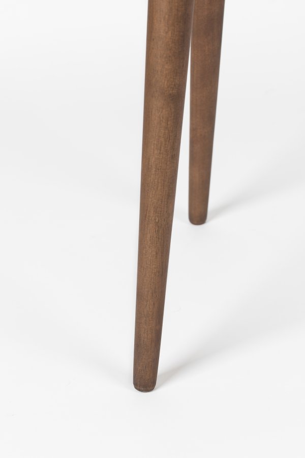 ZUIVER Barbier konsolbord, m. 2 skydelger - brun valnddefinér og gummitr (120x35)