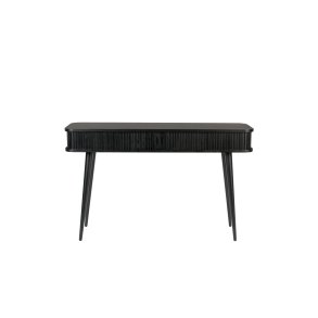 ZUIVER Barbier konsolbord, m. 2 skydelger - sort egetrsfinér og gummitr (120x35)