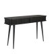 ZUIVER Barbier konsolbord, m. 2 skydelger - sort egetrsfinér og gummitr (120x35)