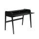 ZUIVER Barbier skrivebord, m. 1 bordlge og 2 rum - sort egetrsfinér og gummitr (110x61)