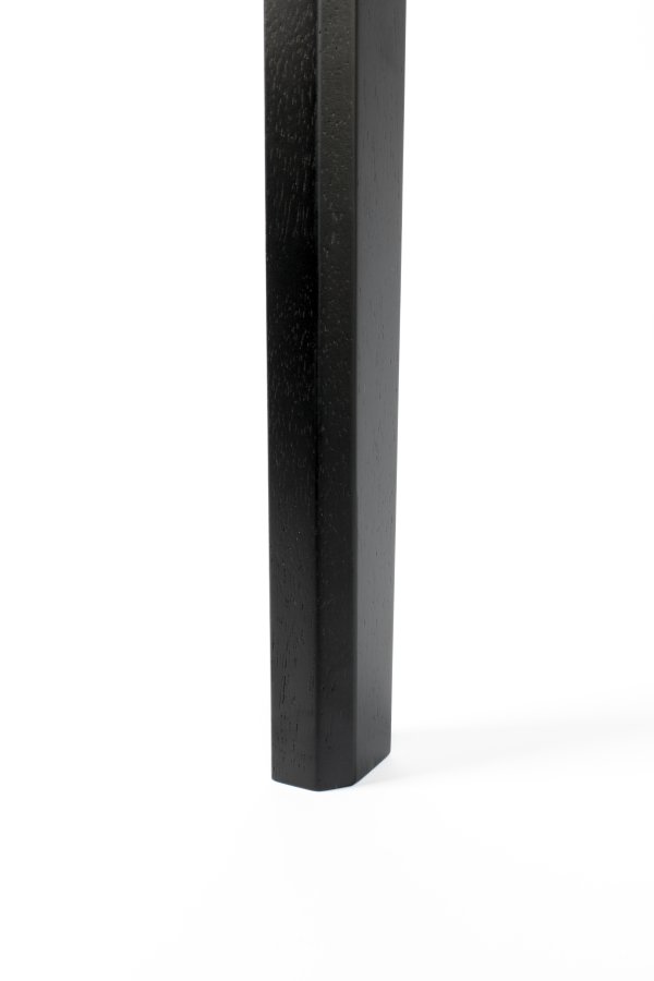 ZUIVER Barbier skrivebord, m. 1 bordlge og 2 rum - sort egetrsfinér og gummitr (110x61)