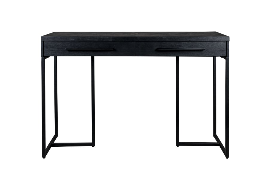 DUTCHBONE Klasse konsolbord, m. 2 skuffer - sort tr og sort stl (120x45)