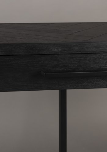 DUTCHBONE Klasse konsolbord, m. 2 skuffer - sort tr og sort stl (120x45)