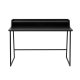 WHITE LABEL LIVING Giorgio skrivebord, m. 1 hylde - sort egefinér og sort metal (120x60)
