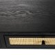 WHITE LABEL LIVING Guuji konsolbord, m. 3 skuffer - rattan og sort MDF/metal (120x40)
