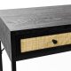 WHITE LABEL LIVING Guuji konsolbord, m. 3 skuffer - rattan og sort MDF/metal (120x40)